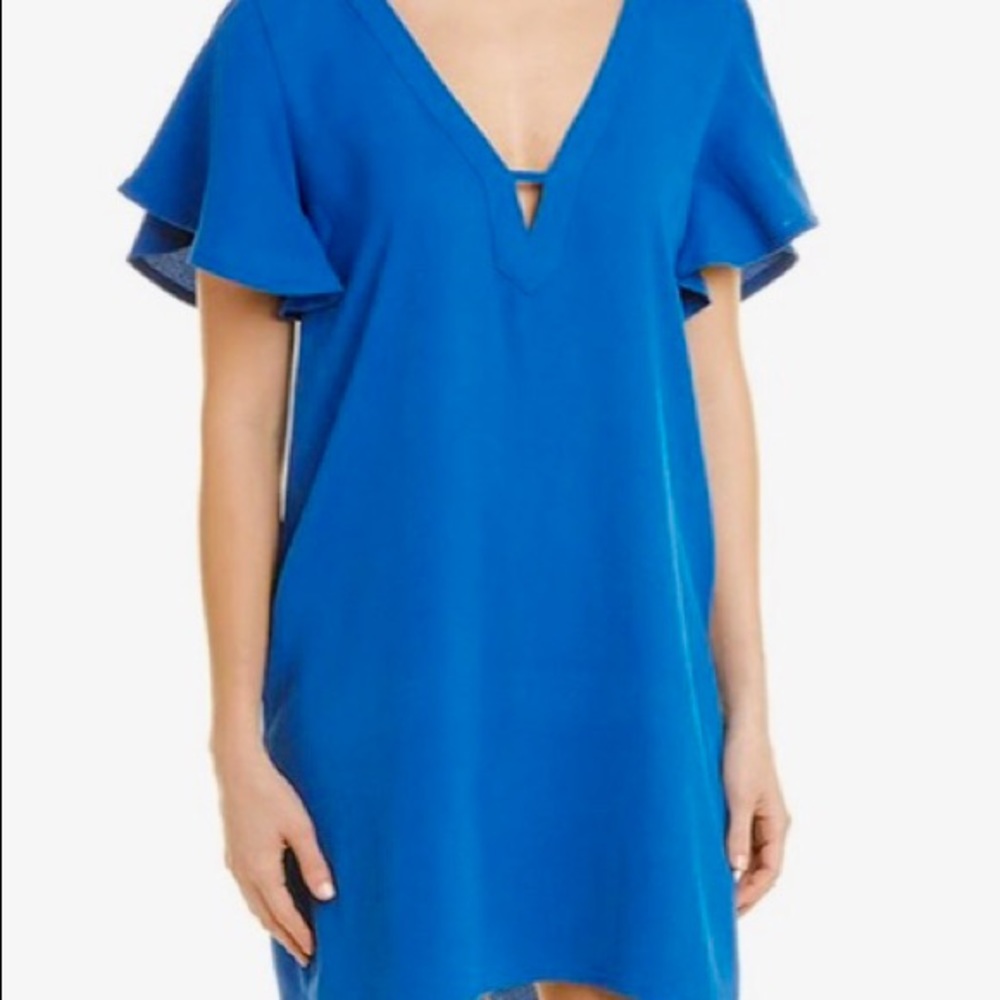 Jack By BB Dakota Blue V Neck Sheath Dress New!